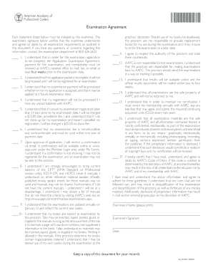 Examination Agreement