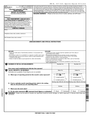 US Census Bureau Advance Monthly Retail Report
