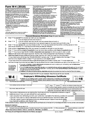 Form W-4 (2016)