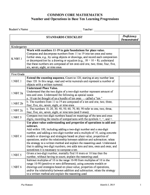 Common Core Mathematics Learning Progressions