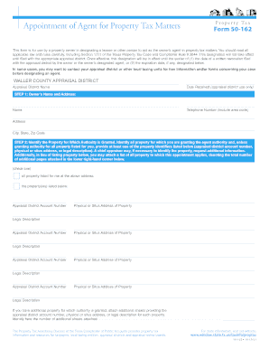 Texas Property Tax Agent Appointment Form