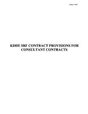 Consultant Contract Provisions Package - kdheks