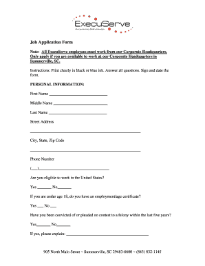 Job Application Form
