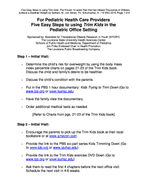 Trim Kids Pediatric Weight Management Plan