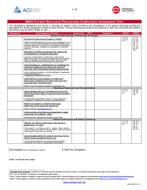 NDEC Patient Discharge Competency Assessment Tool