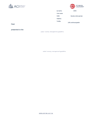 Emergency Department Nursing Care Form