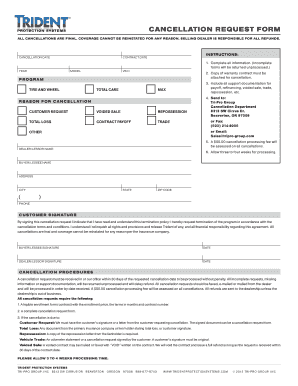 Cancellation Request Form