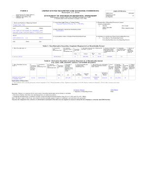 SEC Form 4 - Beneficial Ownership Changes