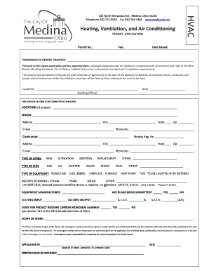 Ohio HVAC Permit Application