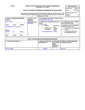SEC Form 3 Beneficial Ownership
