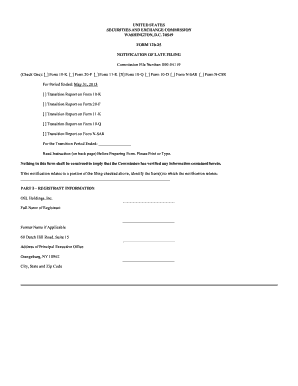 Form 12b-25 Notification of Late Filing