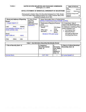 Form 3 Beneficial Ownership Statement