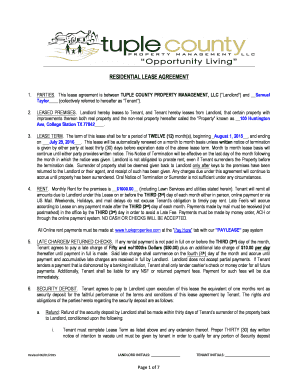 Residential Lease Agreement