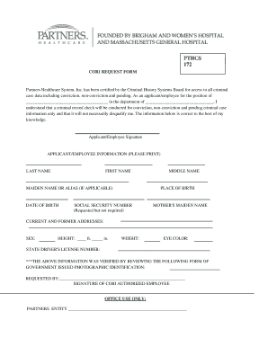 CORI Request Form