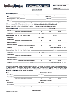 Child Enrollment Form