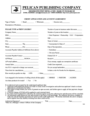 Credit Application and Account Agreement