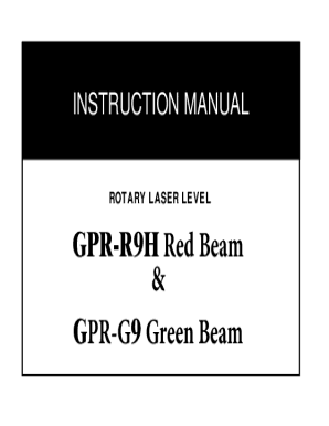 Rotary Laser Level Instruction Manual