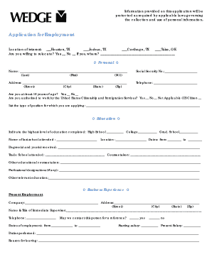 Application for Employment