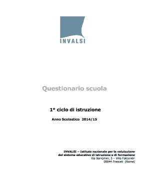 Questionario scuola