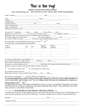 Animal Adoption Application