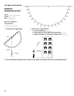 Geometry Hypsometer Activity