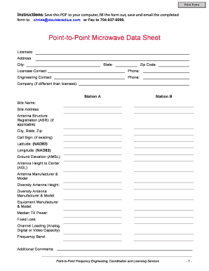 FCC Form 601 Questionnaire