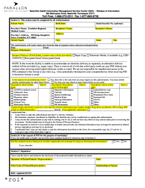 Health Information Release Authorization
