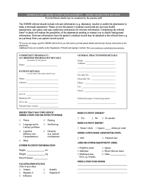 Domiciliary Medication Management Referral Form