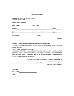 Scott schedule template - SHIPPING FORM 13 - embassiesgovil