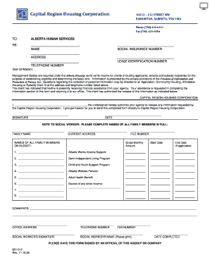 Alberta Income Verification Form