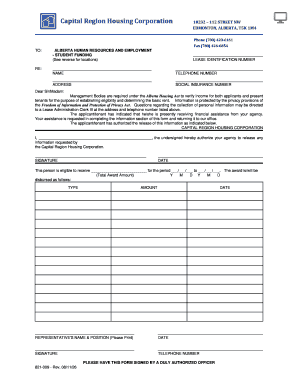 Alberta Student Funding Verification Form