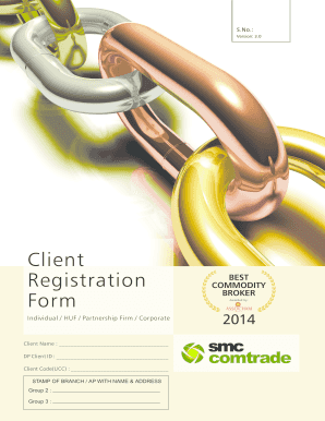 Commodity Broker Client Registration Form