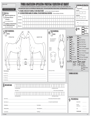 Tennessee Walking Horse Registration Application