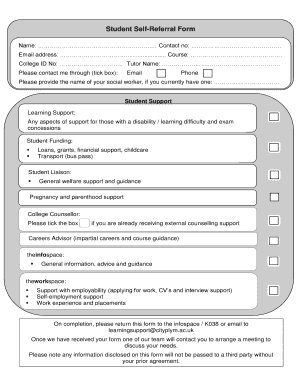 Student Self-Referral Form