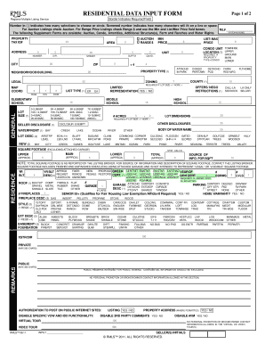 Residential Property Listing Form