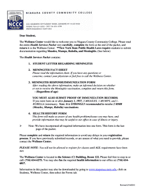 New York Meningitis Immunization Form