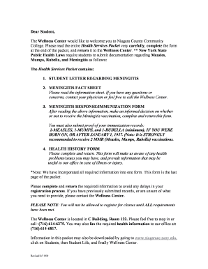 New York Meningitis Immunization Form