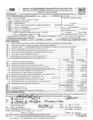 Form 990 2012 Maricopa County Community College