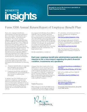 Form 5500 Annual Return/Report of Employee Benefit Plan