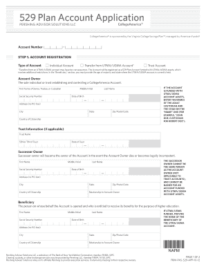 529 Plan Account Application