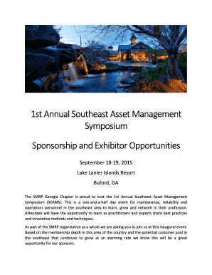 Asset list template pdf - 1st Annual Southeast Asset Management SymposiumSymposium - smrp