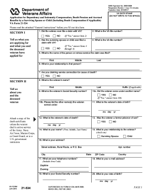 VA Form 21-534 Application