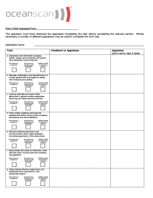 Party Chief Appraisal Form