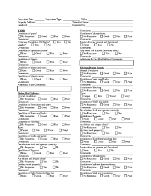 Rental Property Inspection Form