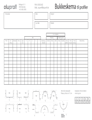 Aluproff Profile Order Form