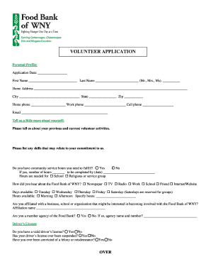 Volunteer Application Form