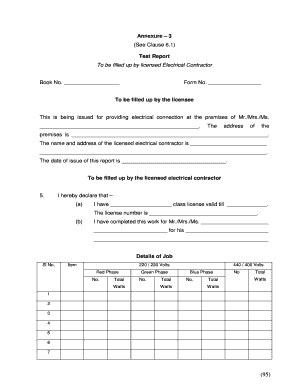 Electrical Connection Test Report