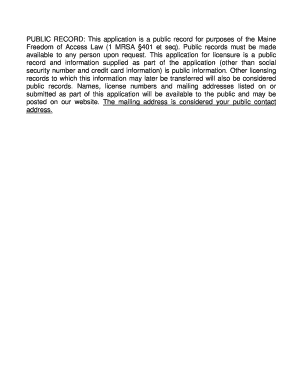 Maine Registered Professional Nurse License Application