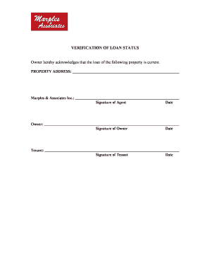 Loan Status Verification Form