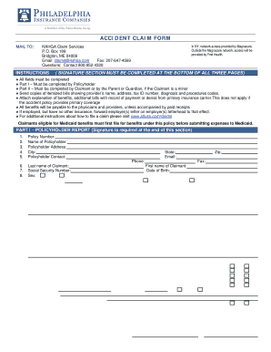 Accident Claim Form